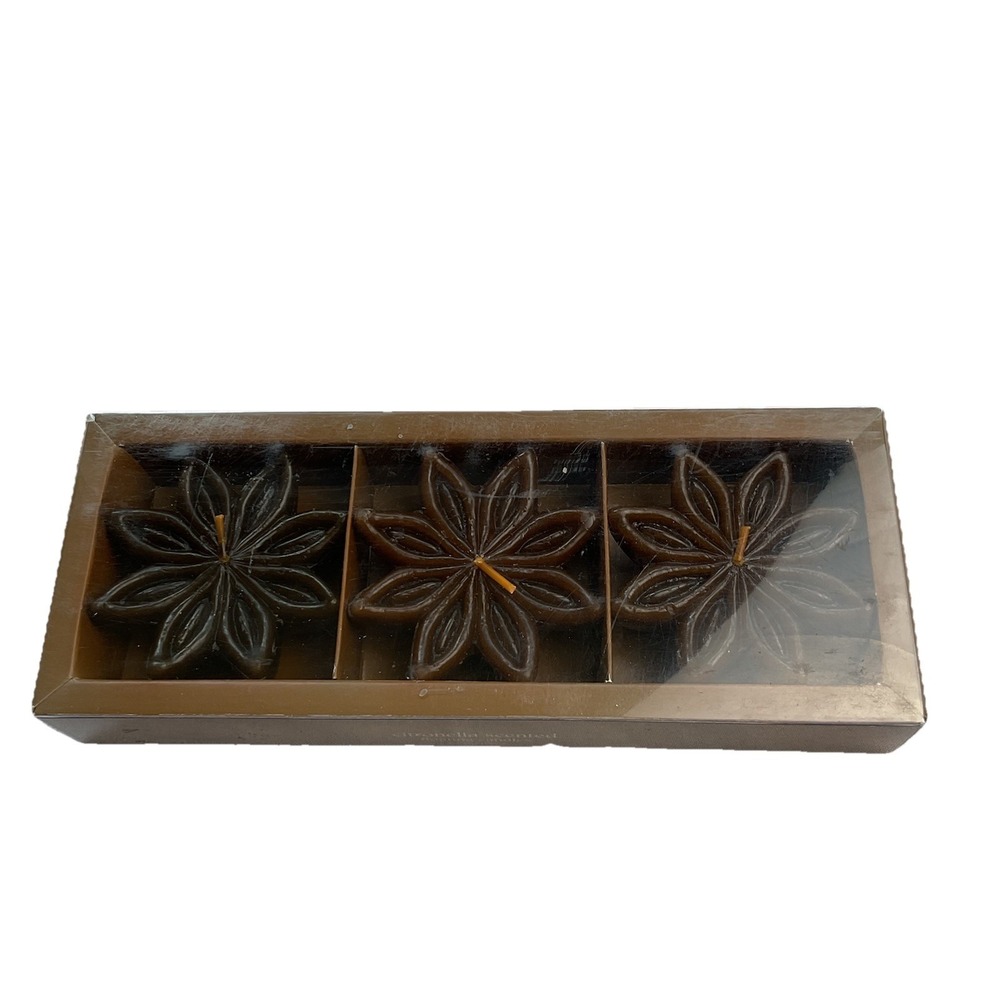 Pier 1 Imports Citronella Scented Floating Candles Pack Of 3 Flower New